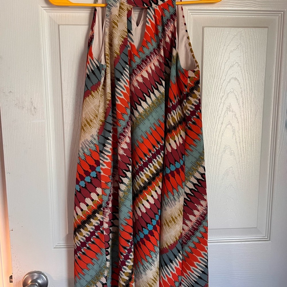 As‎ U Wish Multicolor Geometric Dress